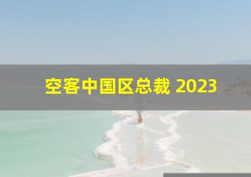 空客中国区总裁 2023